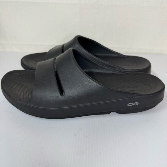 OOFOS OOahh Slide Sandal Black Sz M11/W13 Sport Recovery Orthopedic Athleisure - Picture 4 of 10